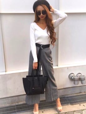 「wearhalloween2017」｜「アイテム（ハンチング/ベレー帽）」を使った、まいさん（レディース・159cm）の秋コーディネート