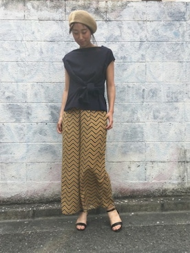 「アイテム（ハンチング/ベレー帽、ベージュ系）」を使った、nano・universe lady's webeditorさん（レディース・171cm）の春コーディネート