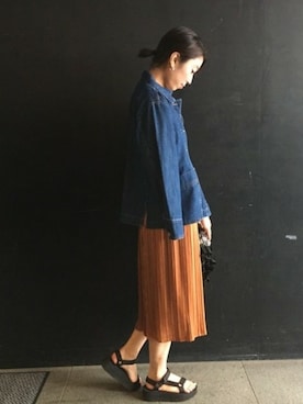 「インディゴデニム」｜nano・universe lady's webeditorさん（レディース・171cm）の夏コーディネート