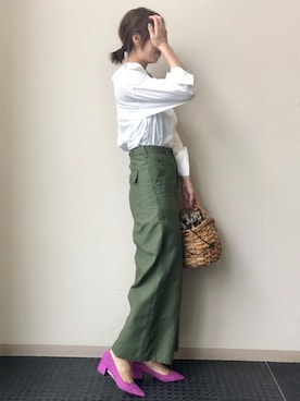 「NANO universe（ナノユニバース）のアイテム（パンプス）」を使った、nano・universe lady's webeditorさん（レディース・171cm）の秋コーディネート