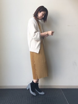 「お食事会」｜「アイテム（カーディガン/ボレロ）」を使った、nano・universe lady's webeditorさん（レディース・171cm）の秋コーディネート