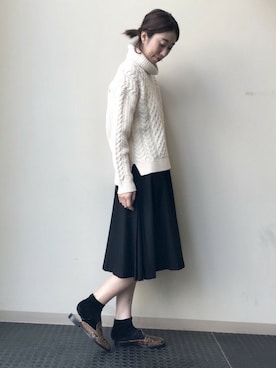 「アイテム（レッグウェア）」を使った、nano・universe lady's webeditorさん（レディース・171cm）の秋コーディネート