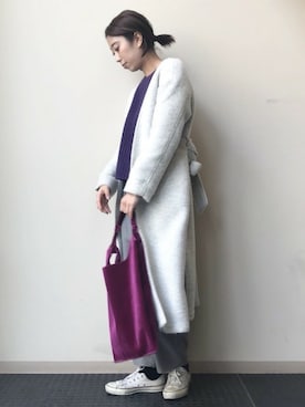 「袖ボリューム」｜「アイテム（その他アウター）」を使った、nano・universe lady's webeditorさん（レディース・171cm）の秋コーディネート
