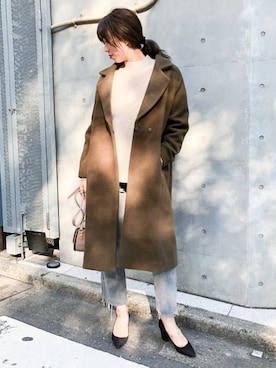 「リメイクデニム」｜「アイテム（ショルダーバッグ）」を使った、nano・universe lady's webeditorさん（レディース・171cm）の秋コーディネート