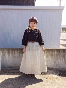 「スカラップ」｜「アイテム（ブーティ）」を使った、こっちさん（レディース・155cm）の秋コーディネート