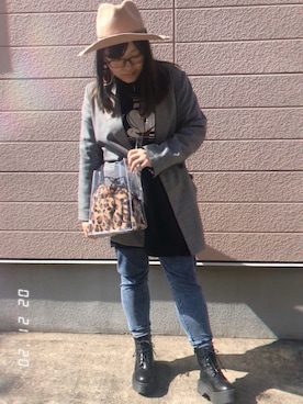 「CANVAS.（キャンバス）のアイテム（帽子）」を使った、みーたん 【相互フォロー】さん（レディース・153cm）の冬コーディネート