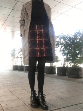 「ORiental TRaffic(ORiental TRaffic)」｜「アイテム（チェスターコート）」を使った、mayuさん（レディース・163cm）の冬コーディネート