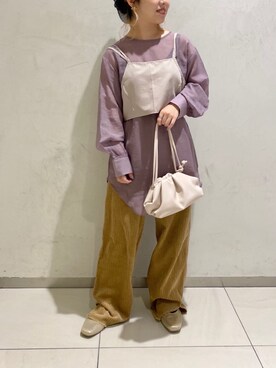 「RAY CASSIN（レイカズン）のアイテム（バッグ）」を使った、misumiさん（レディース・148cm）の秋コーディネート