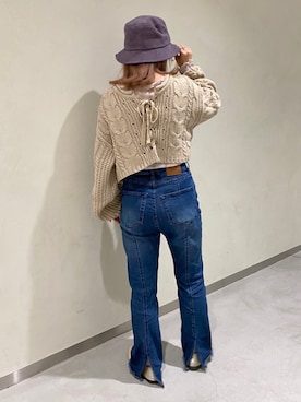 「RAY CASSIN（レイカズン）のアイテム（帽子）」を使った、misumiさん（レディース・148cm）の秋コーディネート