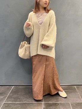 「RAY CASSIN（レイカズン）のアイテム（スカート）」を使った、misumiさん（レディース・148cm）の秋コーディネート