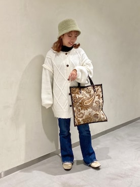 「RAY CASSIN（レイカズン）のアイテム（帽子）」を使った、misumiさん（レディース・148cm）の秋コーディネート