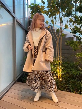 「RAY CASSIN（レイカズン）のアイテム（その他アウター）」を使った、misumiさん（レディース・148cm）の秋コーディネート