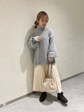 「シュシュ」｜「アイテム（その他）」を使った、misumiさん（レディース・148cm）の秋コーディネート