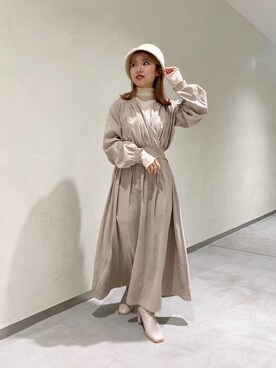 「RAY CASSIN（レイカズン）のアイテム（帽子）」を使った、misumiさん（レディース・148cm）の冬コーディネート