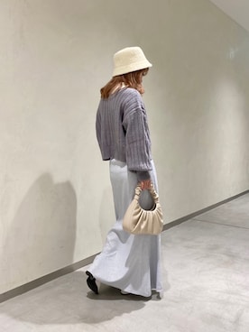 「RAY CASSIN（レイカズン）のアイテム（帽子）」を使った、misumiさん（レディース・148cm）の冬コーディネート