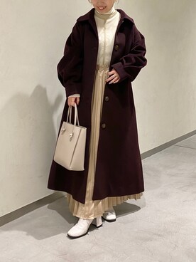 「RAY CASSIN（レイカズン）のアイテム（その他アウター）」を使った、misumiさん（レディース・148cm）の冬コーディネート
