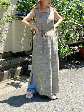 「RAY CASSIN（レイカズン）のアイテム（ワンピース/ドレス）」を使った、misumiさん（レディース・148cm）の夏コーディネート