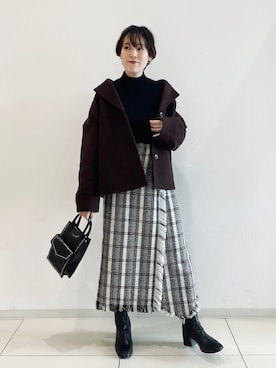 「PAGEBOY」｜「アイテム（ダウンジャケット/コート）」を使った、KASUMIさん（レディース・161cm）の冬コーディネート