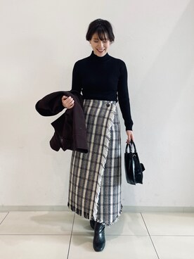 「PAGEBOY」｜「アイテム（ダウンジャケット/コート）」を使った、KASUMIさん（レディース・161cm）の冬コーディネート