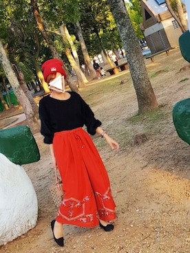 「REDYAZEL（レディアゼル）のアイテム（スラックス）」を使った、mikiさん（レディース・157cm）の秋コーディネート