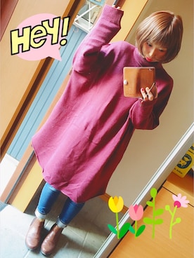 824さん（レディース・158cm）の冬コーディネート