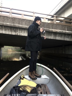 「Andersen-Andersen（アンデルセンアンデルセン）のアイテム（帽子）」を使った、青山圭佑さん（メンズ・170cm）の冬コーディネート