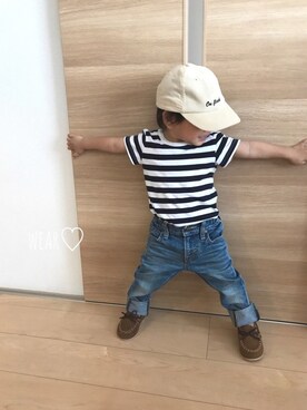 「キヤップ」｜「アイテム（その他）」を使った、Rin♡さん（キッズ・100cm）の秋コーディネート