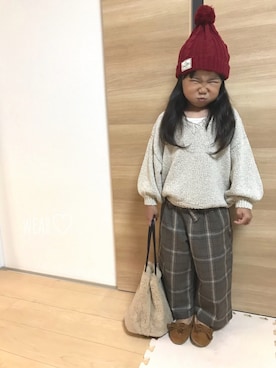 「HELIOPOLE（エリオポール）のアイテム」を使った、Rin♡さん（キッズ・100cm）の秋コーディネート