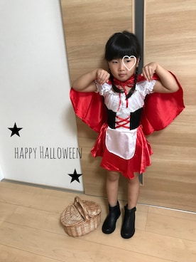 「赤ずきんちゃん」｜Rin♡さん（キッズ・100cm）の秋コーディネート