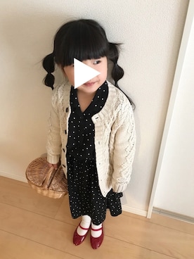 「5歳」｜「アイテム（シャツワンピース）」を使った、Rin♡さん（キッズ・110cm）の冬コーディネート