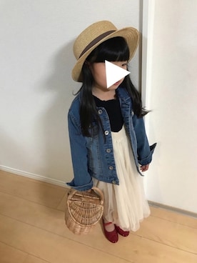 「カコバッグ」｜「アイテム（ジャケット/アウター）」を使った、Rin♡さん（キッズ・110cm）の春コーディネート