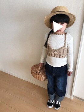 「5歳」｜「アイテム（その他トップス）」を使った、Rin♡さん（キッズ・110cm）の春コーディネート