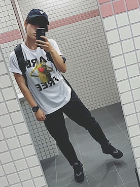 「トイレから失礼しやす」｜「アイテム（帽子）」を使った、takaさん（レディース・160cm）の夏コーディネート
