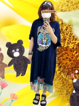 「ScoLar（スカラー）のアイテム（財布/小物）」を使った、kacokoさん（レディース・155cm）の夏コーディネート
