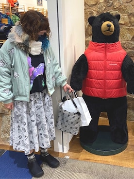 「ScoLar（スカラー）のアイテム（ジャケット/アウター）」を使った、kacokoさん（レディース・155cm）の冬コーディネート