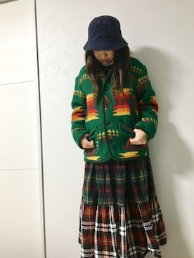 「UES（ウエス）のアイテム（ジャケット/アウター）」を使った、AyamiyakEさん（レディース・160cm）の春コーディネート