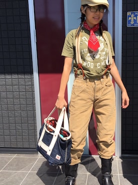 「WESCO（ウエスコ）のアイテム」を使った、AyamiyakEさん（レディース・160cm）の秋コーディネート