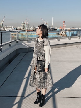 「アイテム（キャミソール）」を使った、もりろさん（レディース・156cm）の秋コーディネート