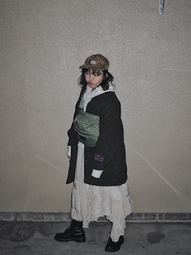 「アイテム（ボディバッグ/ウエストポーチ）」を使った、もりろさん（レディース・156cm・20代）の秋コーディネート