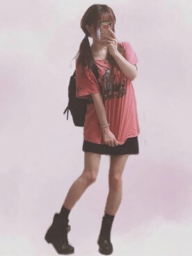赤乃さんの「ハイウエストラップキュロットスカート」を使ったコーディネート