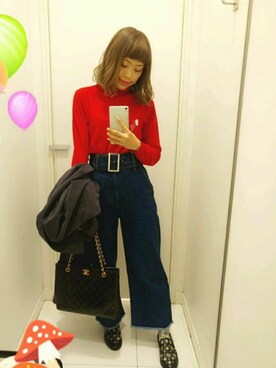 「シャネル」｜「アイテム（トレンチコート）」を使った、fifi🌠フィフィ💖さん（レディース・160cm）の冬コーディネート