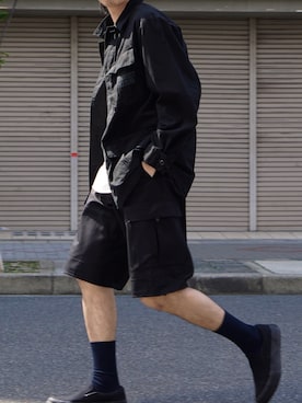 「アイテム（ミリタリージャケット）」を使った、shinshin7111さん（メンズ・175cm）の春コーディネート