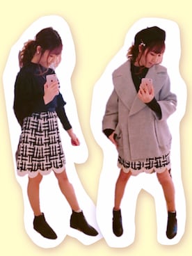 「MARC JACOBS（マークジェイコブス）のアイテム（スカート）」を使った、あんちゃんさん（レディース・157cm）の冬コーディネート