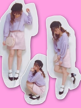 「アイテム（イヤリング）」を使った、あんちゃんさん（レディース・157cm・20代）の秋コーディネート
