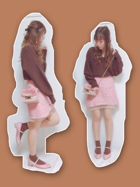 茶色 ピンク の人気ファッションコーディネート Wear
