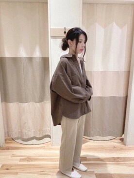 「Samansa Mos2 blue（サマンサモスモスブルー）のアイテム（その他アウター）」を使った、taira 🧸さん（レディース・163cm）の秋コーディネート