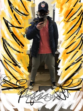 「お買い物」｜「アイテム（キャップ）」を使った、しんのちゅけさん（メンズ・172cm）の冬コーディネート