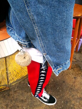 「8seconds（エイトセカンズ）のアイテム（デニムジャケット）」を使った、Yue Sheng Angさん（メンズ・171cm）の冬コーディネート