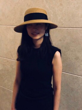 「CLANE（クラネ）のアイテム（タンクトップ）」を使った、得儿酿さん（レディース・165cm）の夏コーディネート