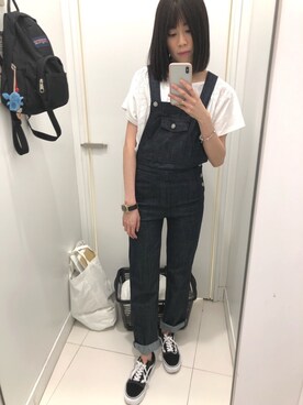 「MOUSSY（マウジー）のアイテム（サロペット/オーバーオール）」を使った、 Bi♡さん（レディース・166cm）の春コーディネート